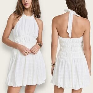 NWT | Jonathan Simkhai | BEA GAUZE MINI DRESS | White | Size 6